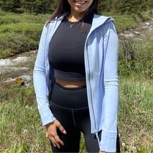 Lululemon Athletica Soft Blue Hoodie Define Hooded Jacket Nulu